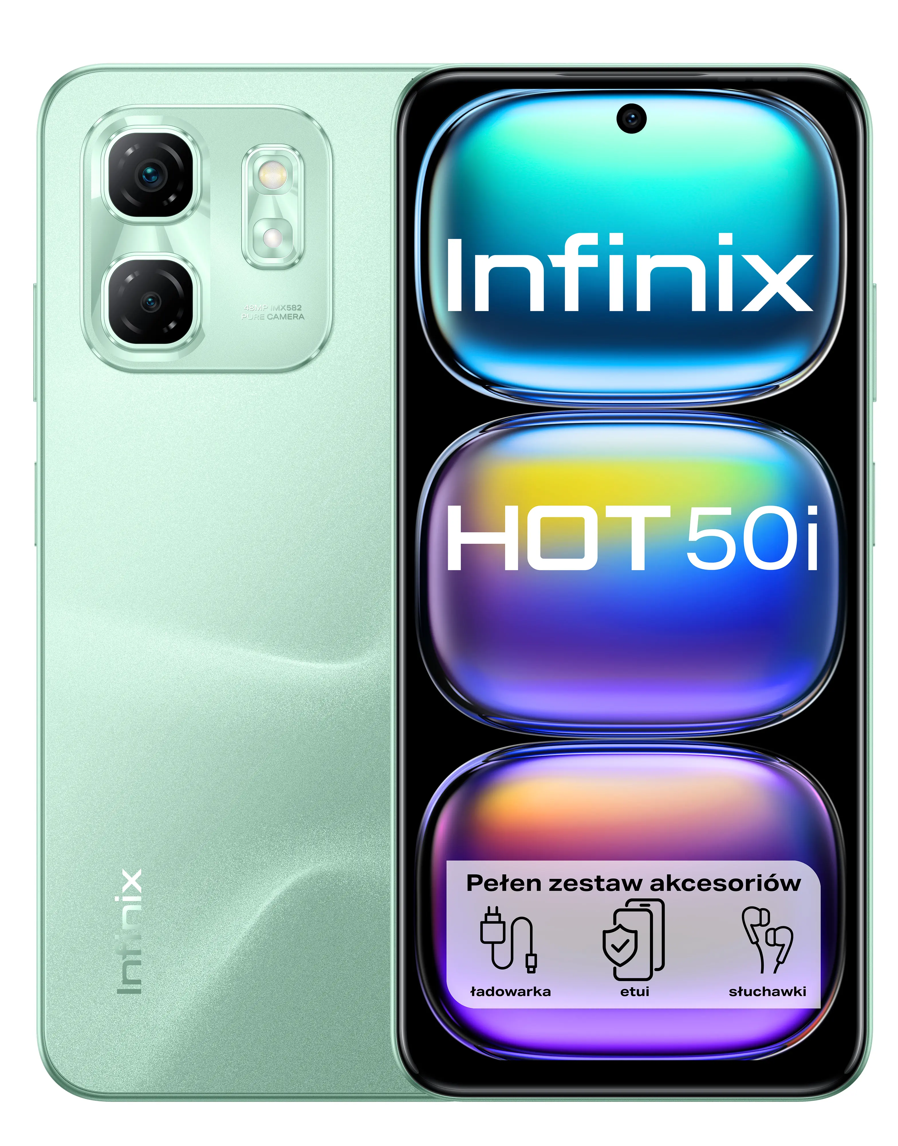 Smartfon Infinix Hot 50i 4/128GB 6,7" 120Hz 48Mpix Zielony