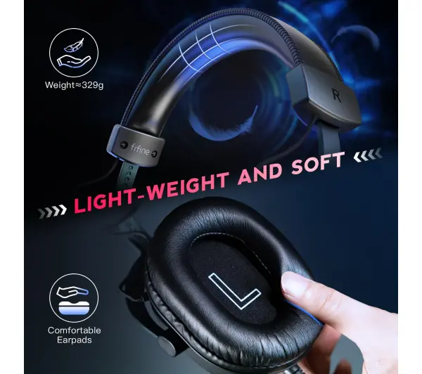Fifine AmpliGame H9 Nauszne Czarny