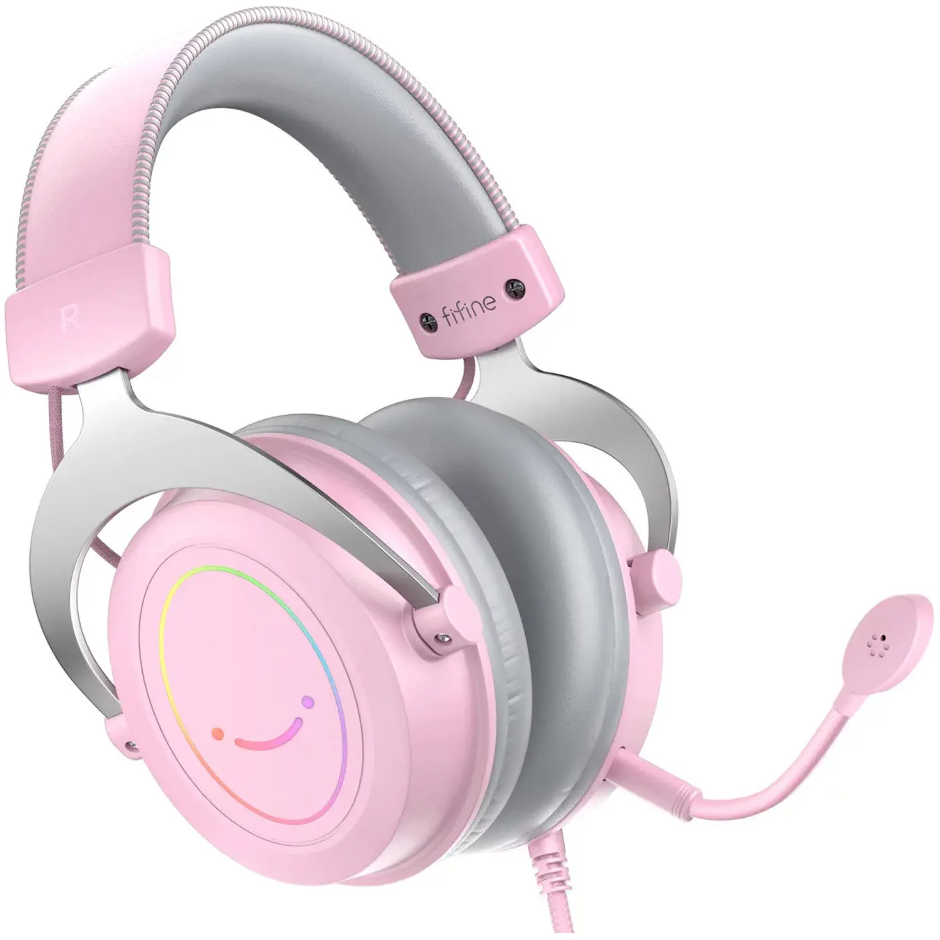 фото Навушники з мікрофоном Fifine H3 RGB Pink