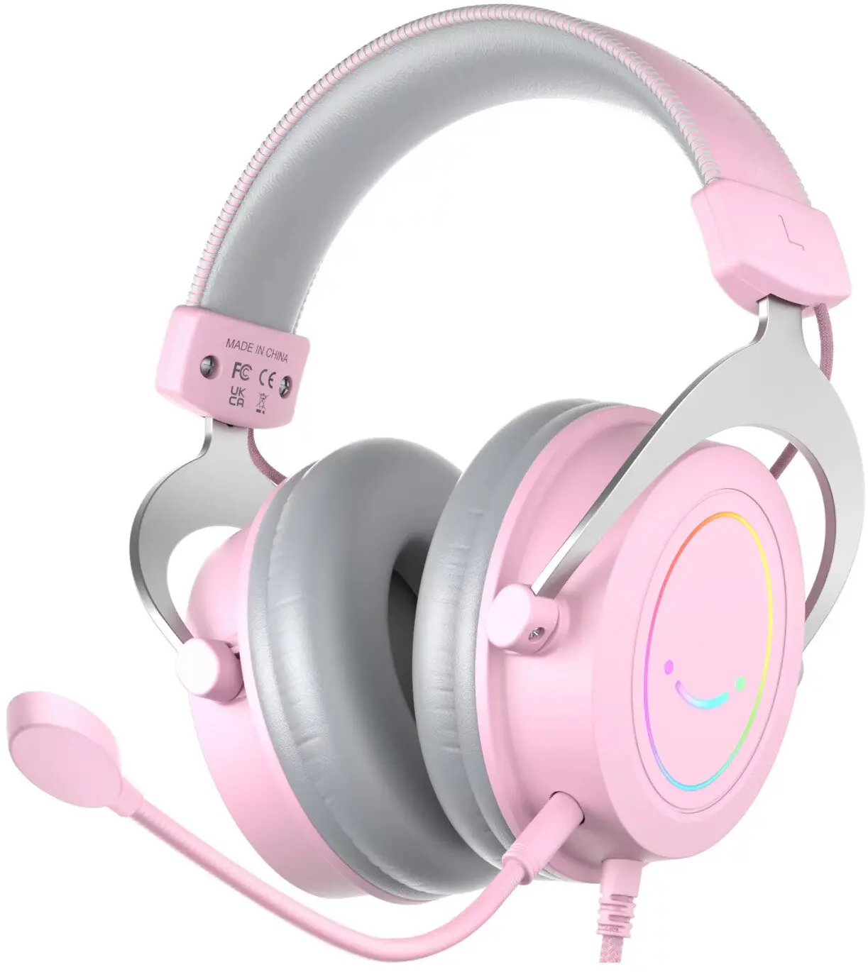 Słuchawki przewodowe z mikrofonem Fifine AmpliGame H3P Nauszne Różowy