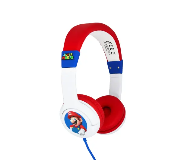 OTL Technologies Super Mario Dla dzieci Nauszne Czerwono-biały