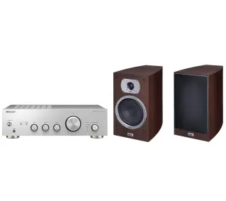 Pioneer A-10AE Srebrny + Heco Victa Prime 302 Espresso - Kup na Raty - RRSO 0%