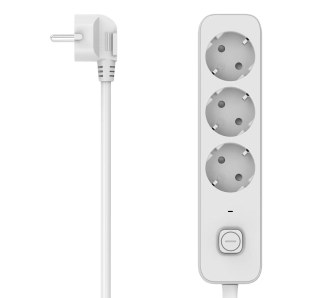 Listwa Hama 116077 3 gniazda 1,4m Biały