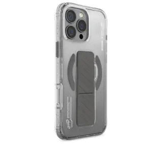 Skinarma Axon Magnetic Charging + Grip Stand iPhone 16 Pro Max Srebrny