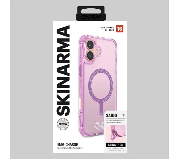 Skinarma Saido Magnetic Charging do iPhone 16 Różowy