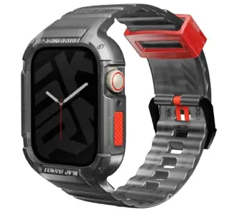 Pasek Skinarma Saido 2in1 do Apple Watch 45/44mm Ciemnoszary