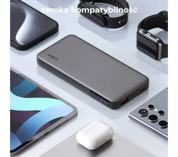 Aukey PB-Y41 10000mAh 30W Szary