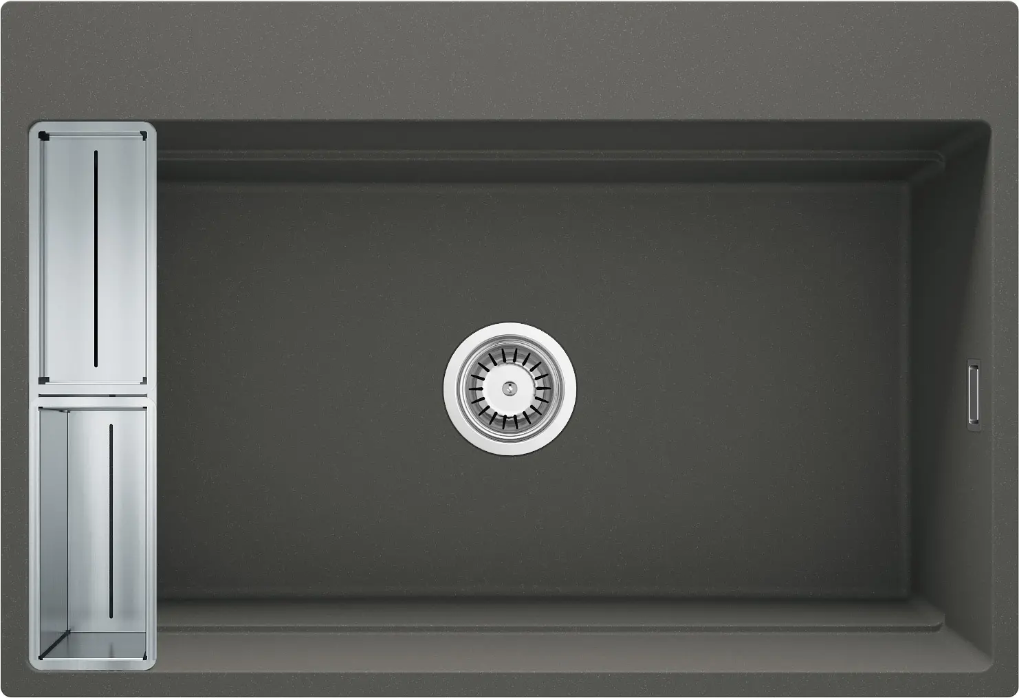 Zlewozmywak Deante Magnetic ZRM_T10B Granitowy Antracyt metalik