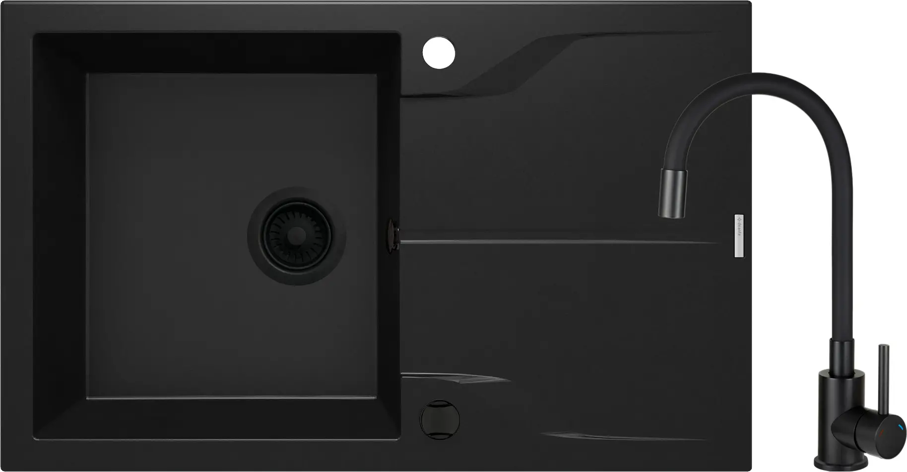 Zlewozmywak Deante Andante ZQNNN113 Nero + bateria Nero