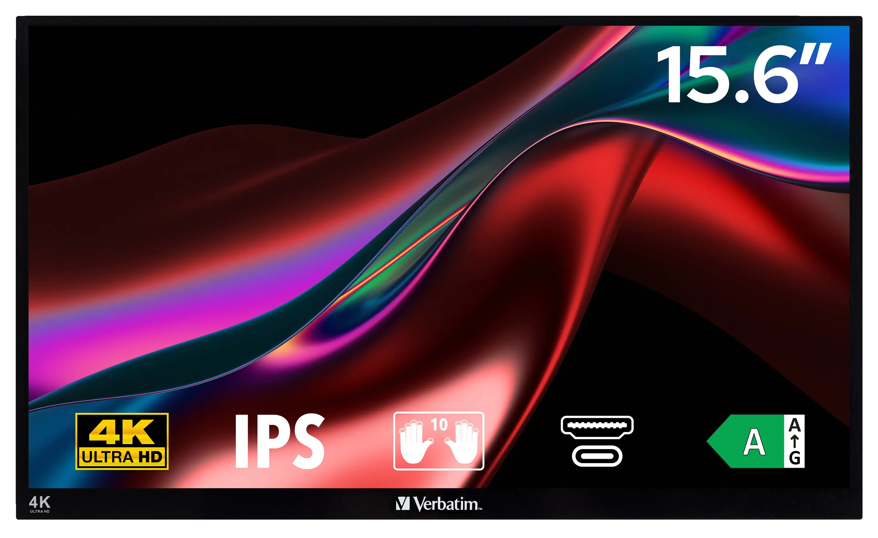 Monitor Verbatim PMT-15 32238 15,6" 4K IPS 60Hz 6ms Przenośny Dotykowy