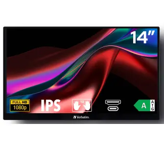 Monitor Verbatim PMT-14 49591 14" Full HD IPS 60Hz 6ms Przenośny Dotykowy
