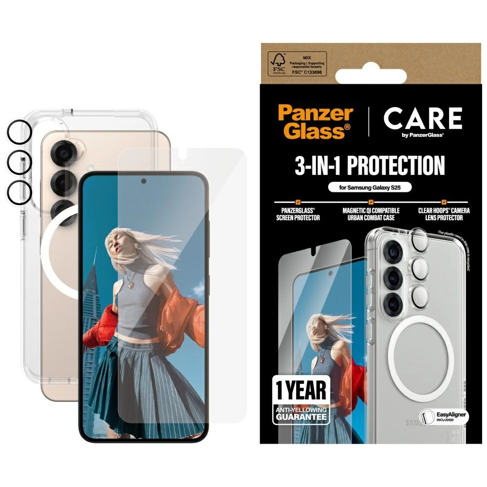 Etui PanzerGlass Flagship 3w1 do Galaxy S25