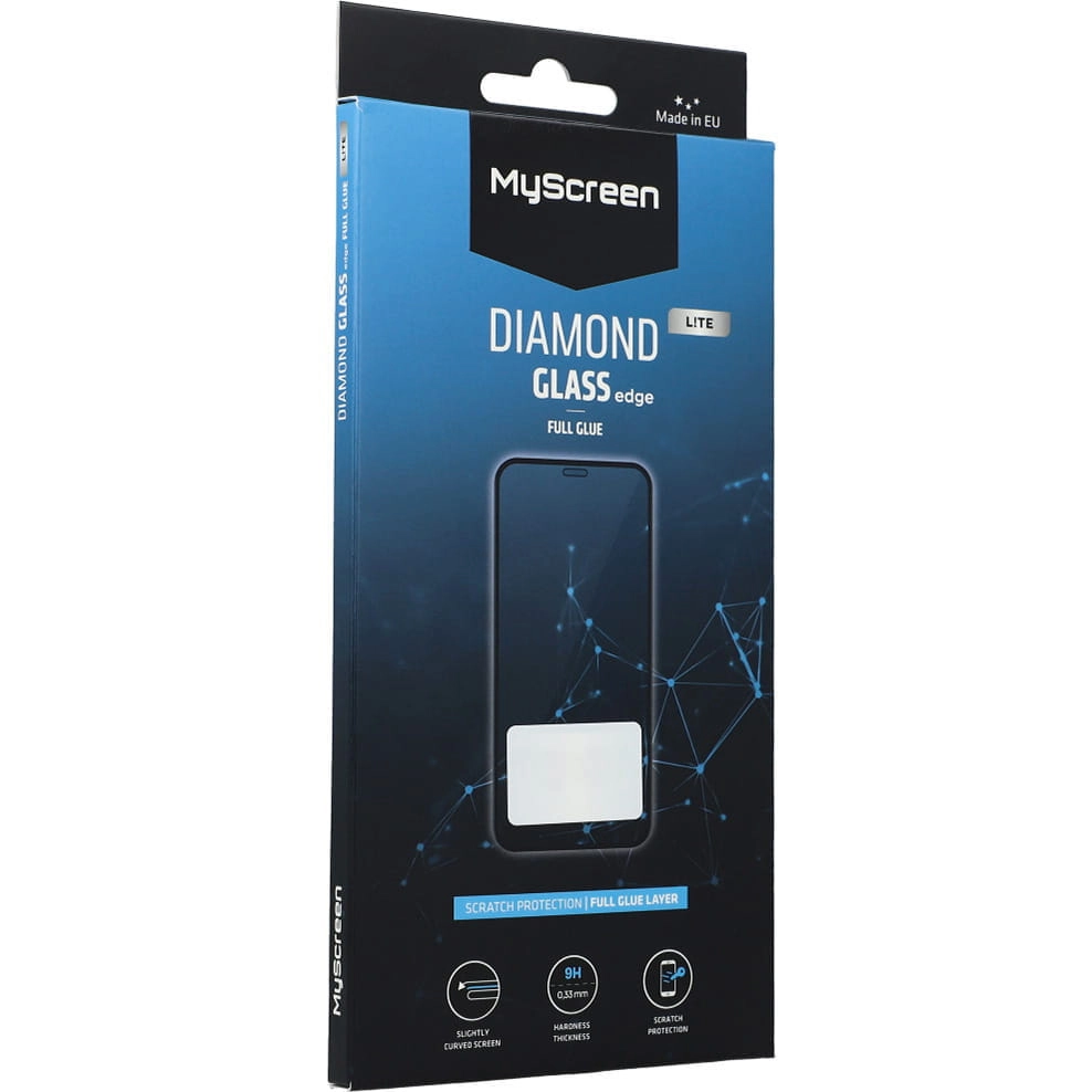 Szkło hartowane MyScreen Protector Diamond Lite Glass Edge Full Glue do iPhone 16 Pro Max Czarny