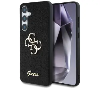 Etui Guess Fixed Glitter Big 4G Metal Logo do Galaxy S25 Plus Czarny