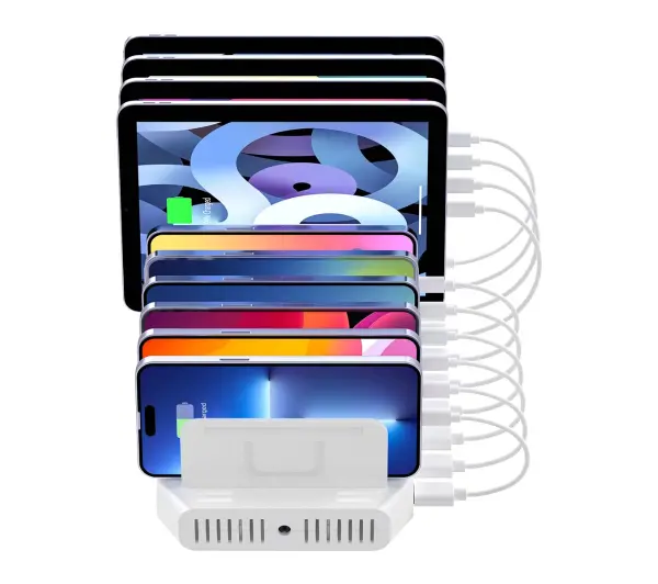 Unitek 10xUSB 2.4A 60W Biały