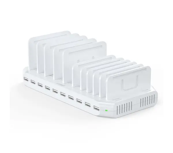 Unitek 10xUSB 2.4A 60W Biały