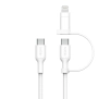 Kabel Belkin 2w1 USB-C do Lightning 60W 1,5m Biały