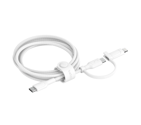 Belkin 2w1 USB-C do Lightning 60W 1,5m Biały