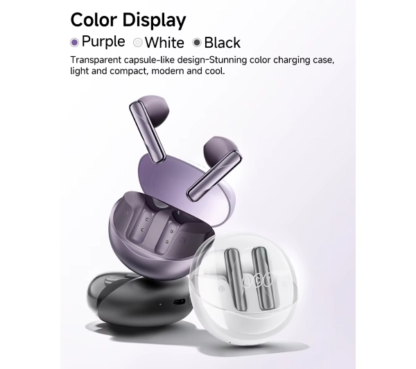 QCY AilyBuds Clear T32 Douszne Bluetooth 5.3 Biały