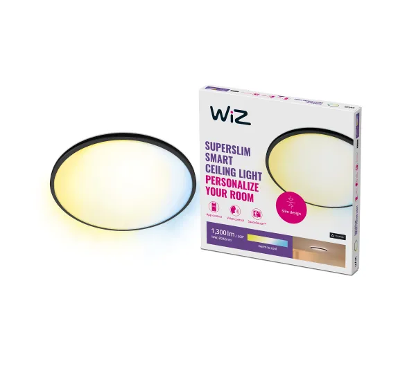 Inteligentne oświetlenie - WiZ Superslim 14W Czarny