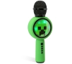 Mikrofon z głośnikiem Bluetooth OTL Technologies Minecraft Creeper PopSing LED Light Up Wireless Karaoke 5W Zielony