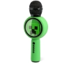 Mikrofon z głośnikiem Bluetooth OTL Technologies Minecraft Creeper PopSing LED Light Up Wireless Karaoke 5W Zielony