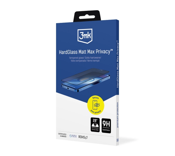 3mk HardGlass Matt Max Privacy do iPhone 16