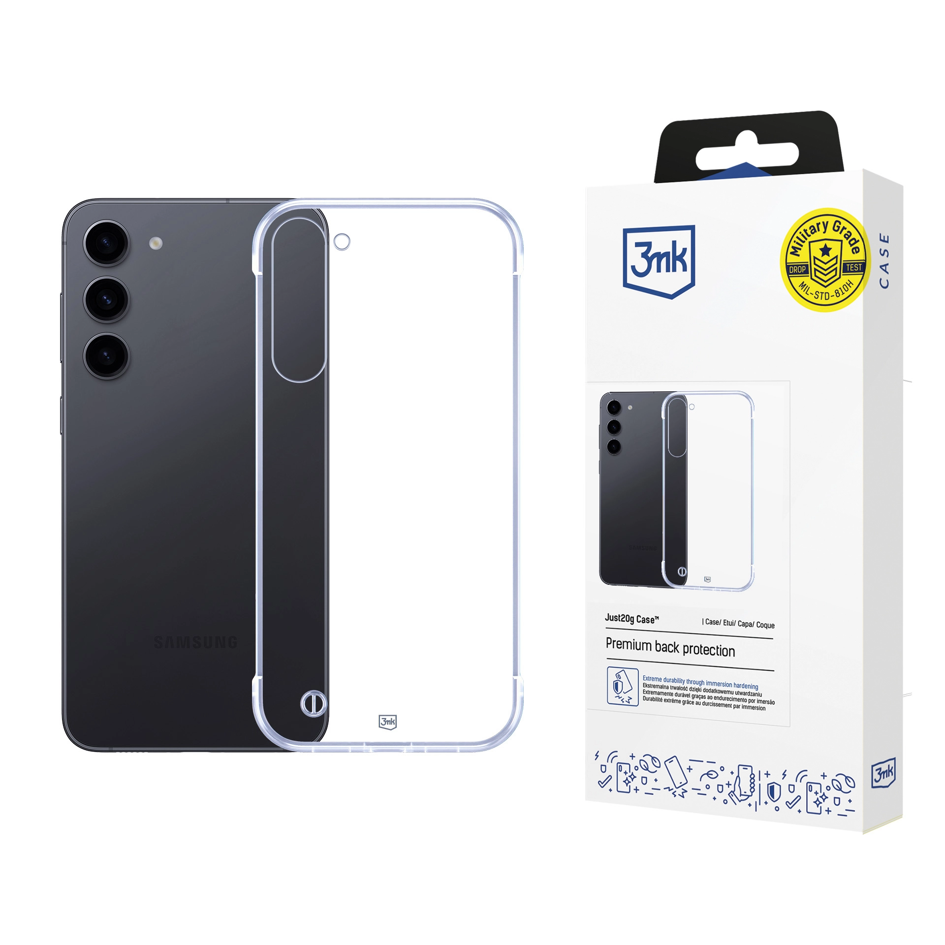 Etui 3mk Just20g Clear Case do Galaxy S23 Plus Przezroczysty