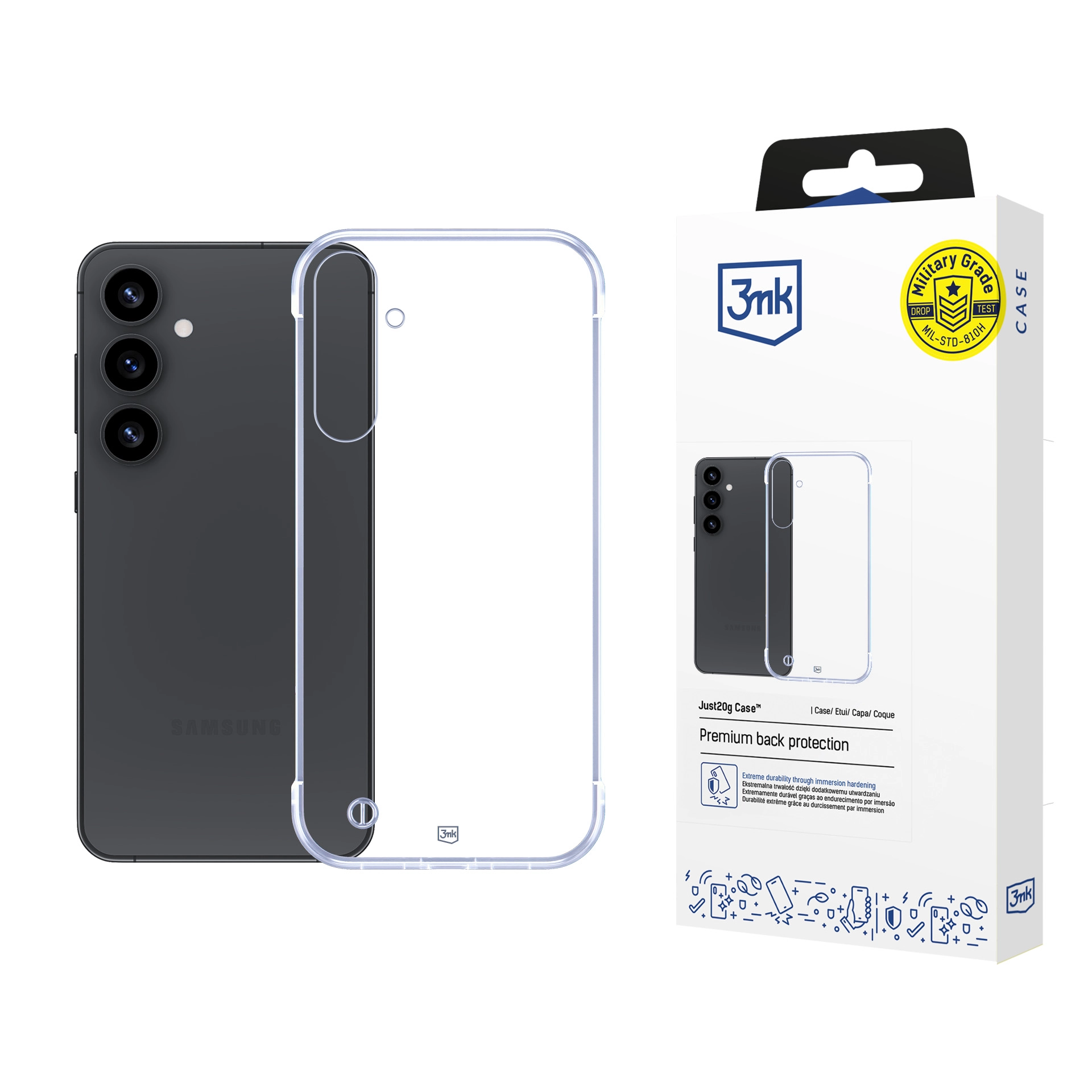 Etui 3mk Just20g Clear Case do Galaxy S25 Plus Przezroczysty
