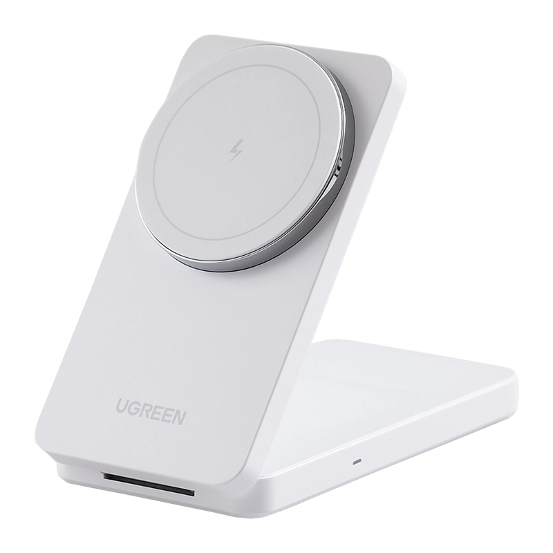 Ładowarka indukcyjna UGREEN W528 2w1 do iPhone, AirPods 20W Biały