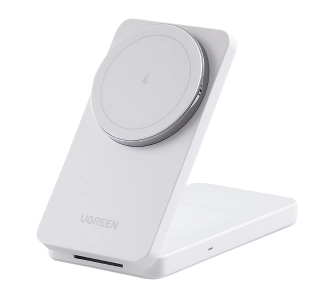 Ładowarka indukcyjna UGREEN W528 2w1 do iPhone, AirPods 20W Biały
