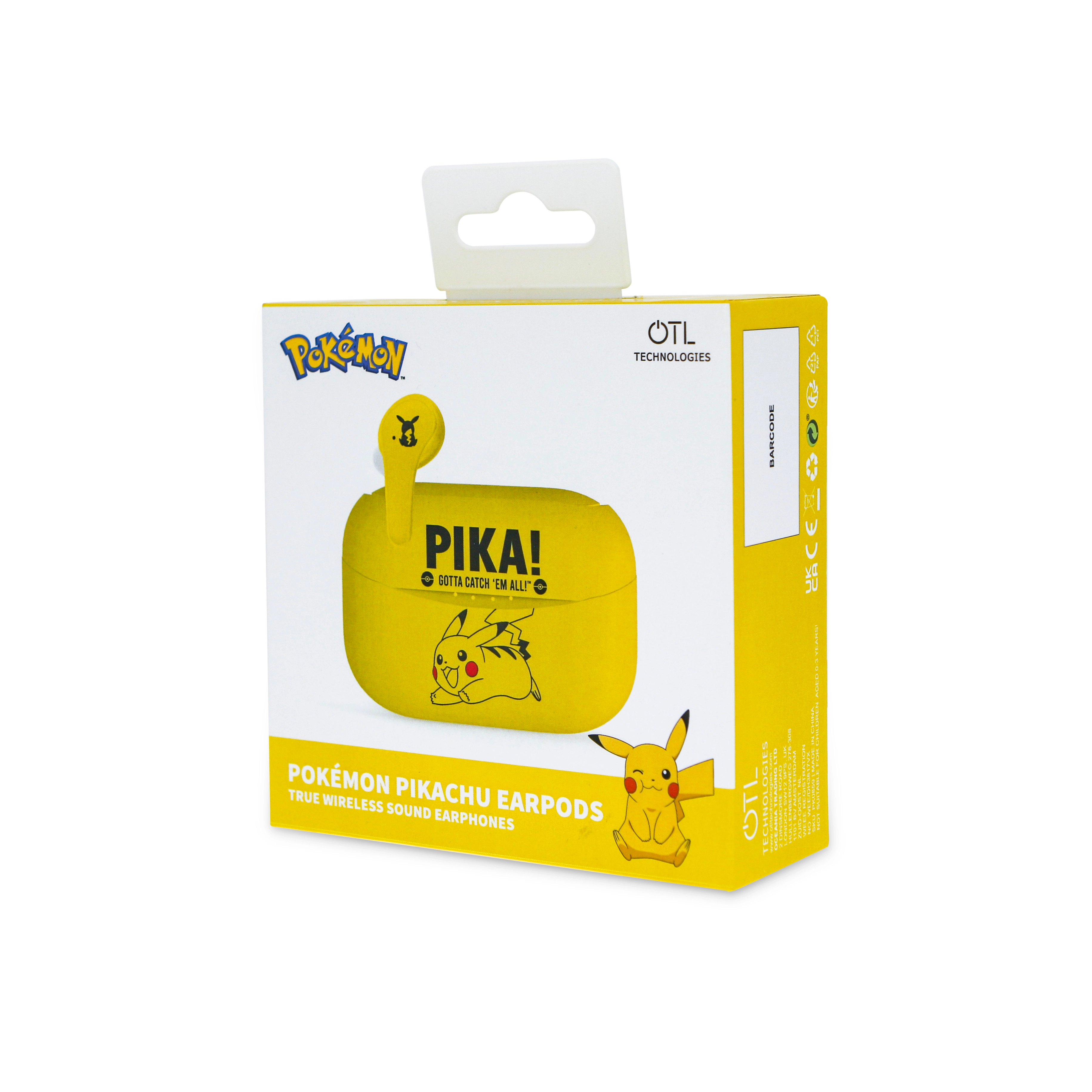 Słuchawki bezprzewodowe OTL Technologies Pokémon Pikachu TWS Earphones Dla Dzieci Dokanałowe Bluetooth 5.3 Żółty
