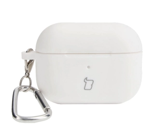 Bizon Silikonowe z karabińczykiem do AirPods Pro 2 Biały