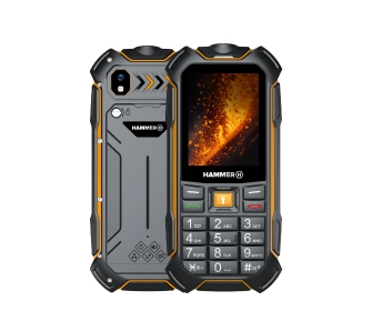 Telefon HAMMER Boost 2 LTE 2,4" 2Mpix Czarno-pomarańczowy