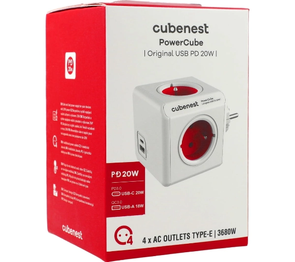 Cubenest PowerCube Original PC220 USB PD 20W Czerwony
