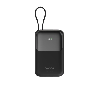 Powerbank Canyon OnPower 101 z kablem USB-C 10000mAh 22,5W Czarny