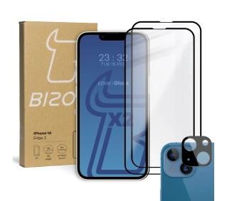 Bizon 2x szkło + szybka na aparat do iPhone 14