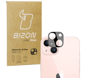 Szkło ochronne Bizon na aparat Lens do iPhone 15/iPhone 15 Plus 2 sztuki