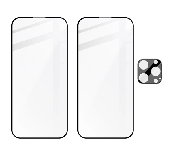 Bizon 2x szkło + szybka na aparat Edge 2 Pack do iPhone 16 Pro Max