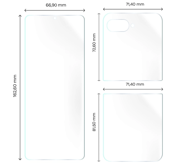 Bizon na tył i przód Hydrogel Set Motorola Razr 50
