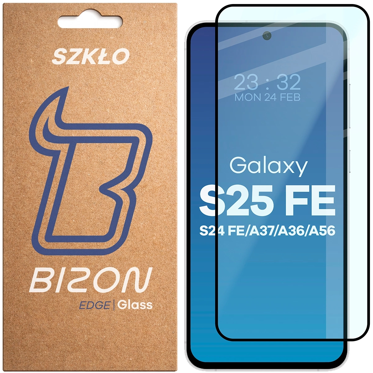 Szkło hartowane Bizon Edge 2 do Galaxy S24 FE 5G/S25 FE 5G/A36 5G/A56 5G/A37 5G