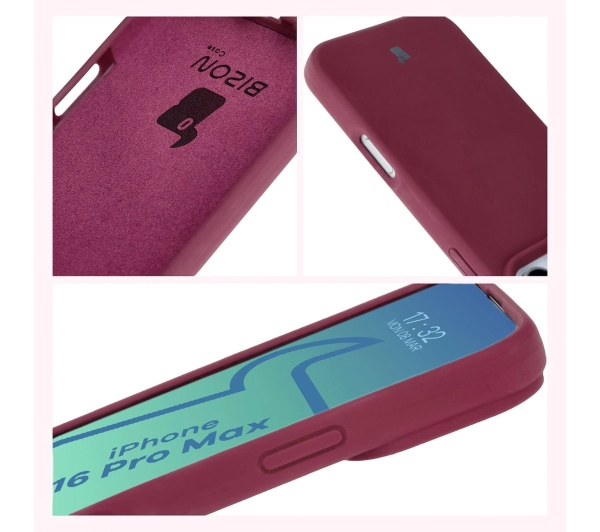 Bizon Silikonowe Soft do iPhone 16 Pro Max Ciemno-fioletowy