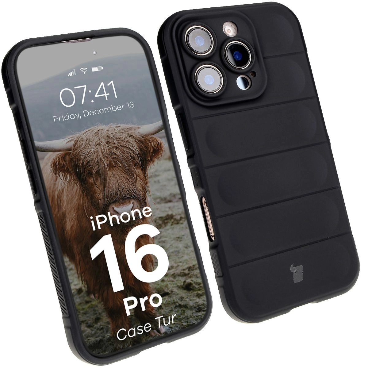 Etui Bizon Tur do iPhone 16 Pro Czarny