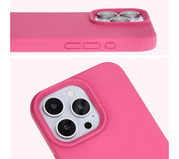 Bizon Silikonowe Soft do iPhone 16 Pro Fuksja