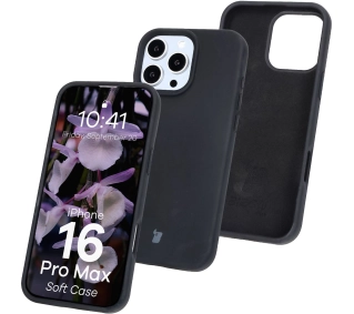 Bizon Silikonowe Soft do iPhone 16 Pro Max Czarny