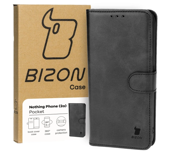 Bizon z klapką Pocket do Nothing Phone (2a)/(2a) Plus Czarny