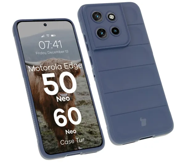 Bizon Tur do Motorola Edge 50 Neo/60 Neo Granatowy