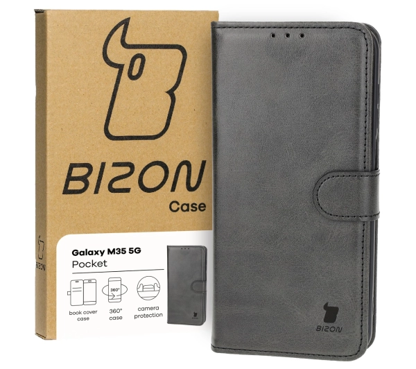 Bizon z klapką Pocket do Galaxy M35 5G Czarny
