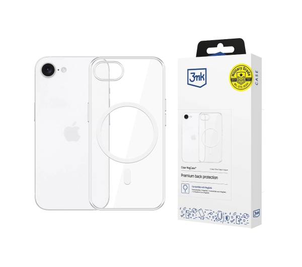 3mk Clear MagCase do iPhone 16e Przezroczysty