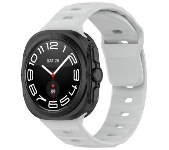 Pasek Bizon Strap Watch Silicone G do Galaxy Watch Ultra 47mm Jasno-szary